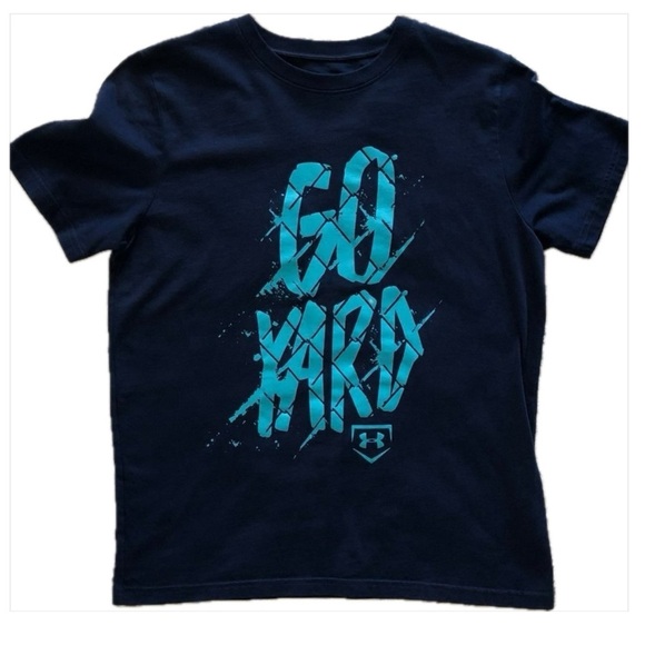 Under Armour Other - Under Armour Short Sleeve Logo T Shirt Loose Fit Size YXL